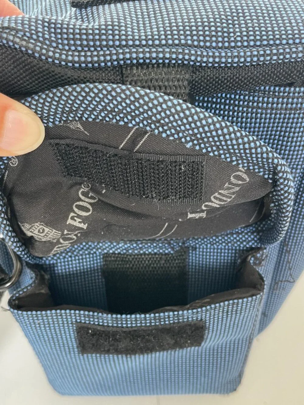 London Fog Camera Crossbody Bag W Strap DSLR Mirrorless Padded 14”x6.5”x7” Blue